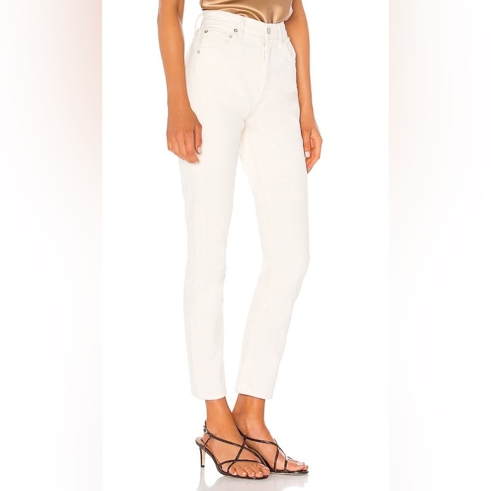 AGOLDE X REVOLVE Remy High Rise Straight in Paper (16)